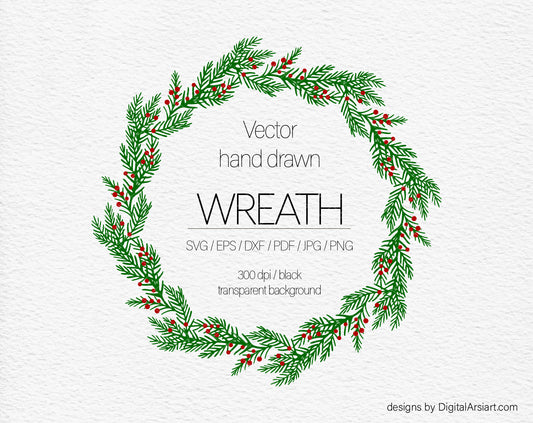 Christmas wreath svg - 1449