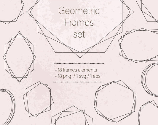 Geometric frames PNG - 0251