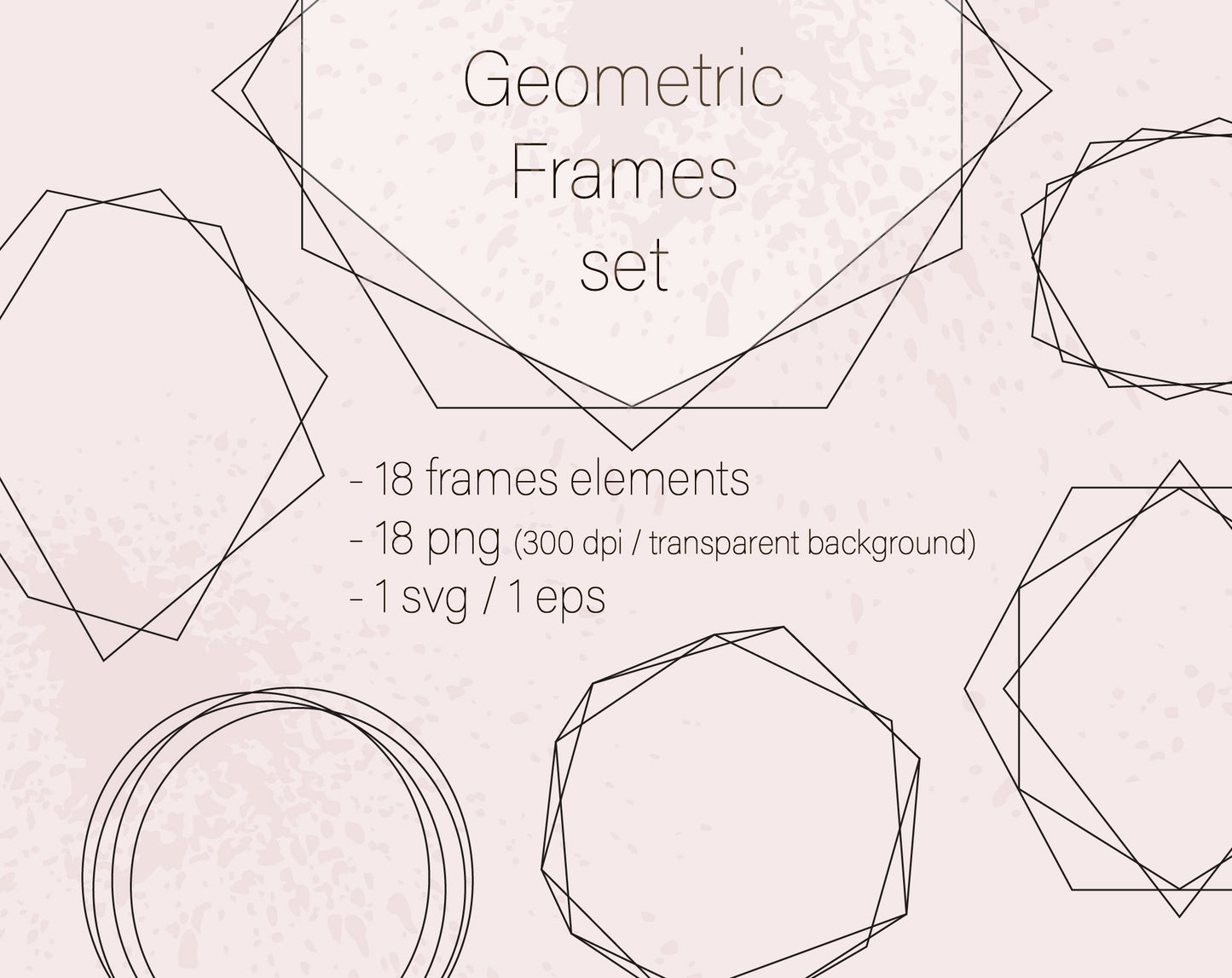 Geometric frames PNG - 0251
