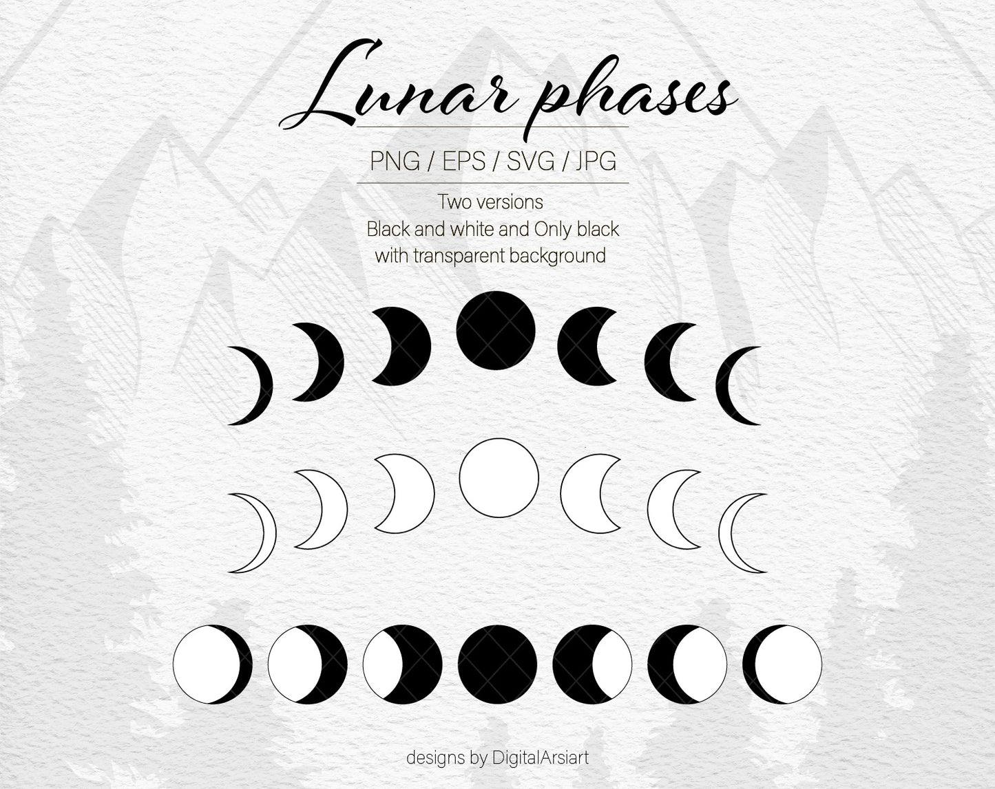 Lunar phases svg - 0473