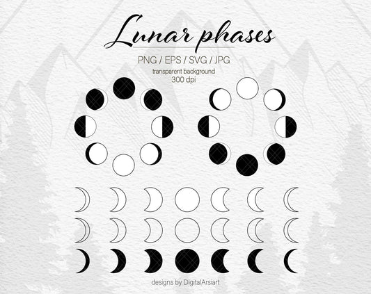 Moon svg Lunar phases - 0474