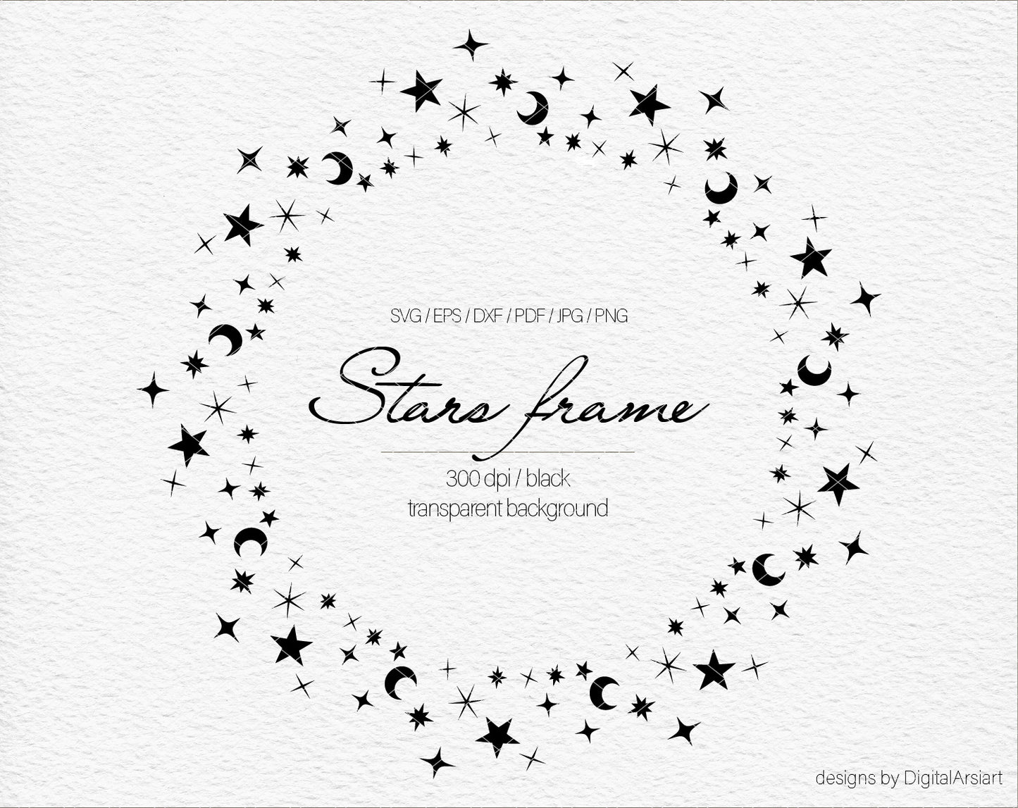 Stars frame svg - 0691