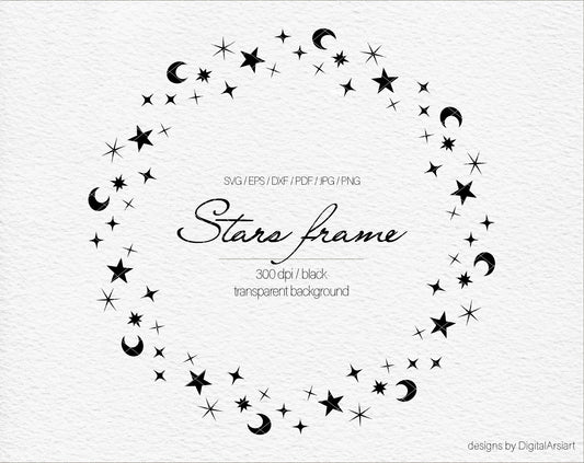 Stars frame svg - 0692