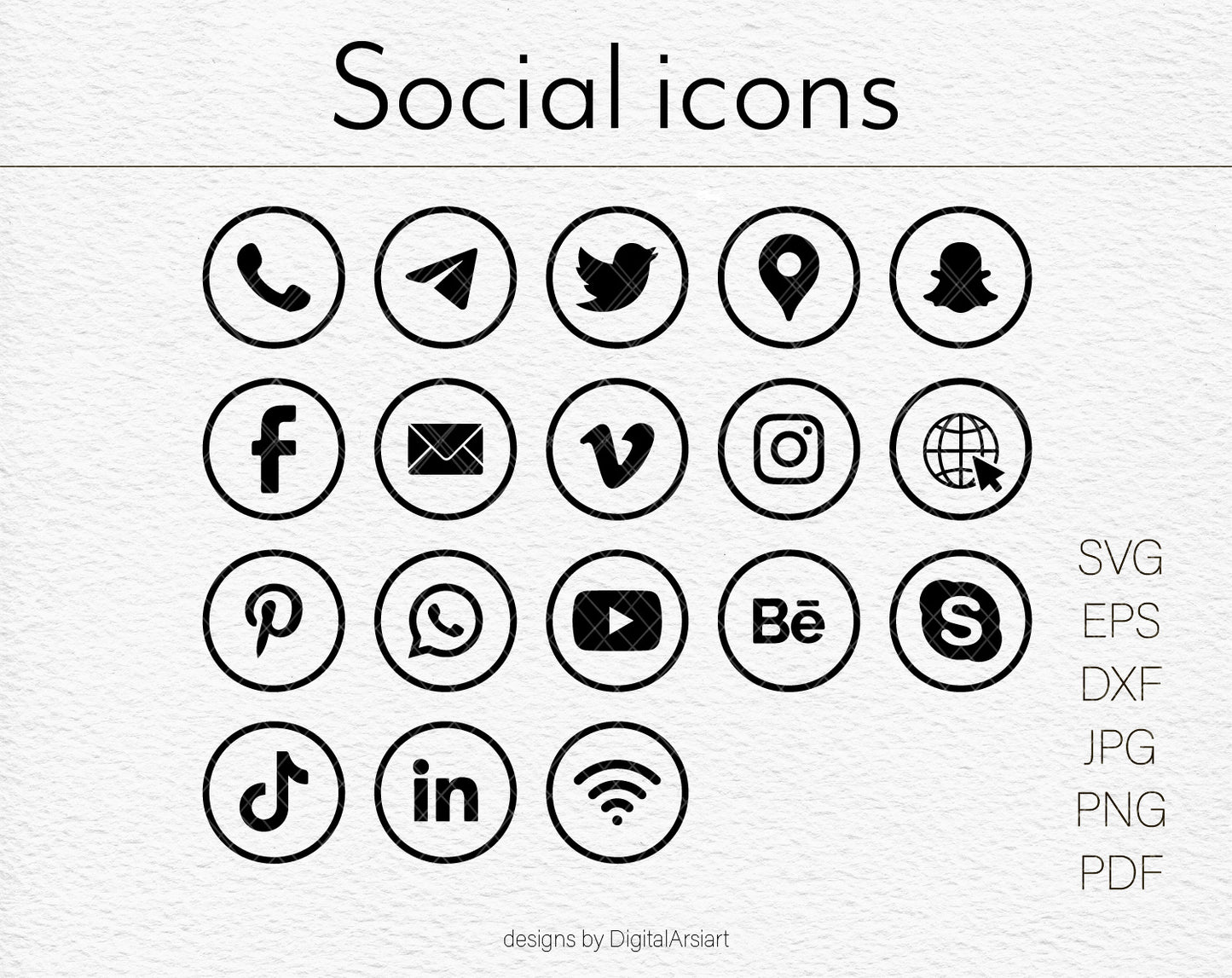 Vector social icons SVG - 0804