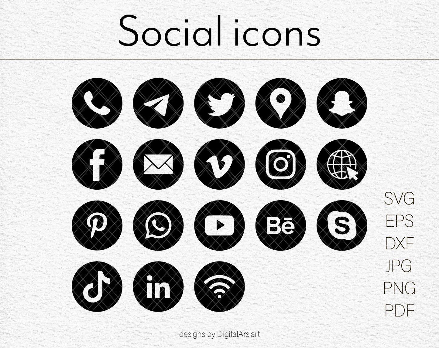 Vector social icons SVG - 0804